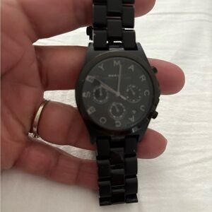 Marc by Marc Jacobs Henry Black Chronograph Watch (needs new battery)
